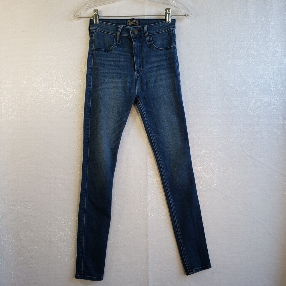 Abercrombie & Fitch Womens Jeans Size 25/0 Simone High Rise Jean Jegging Blue